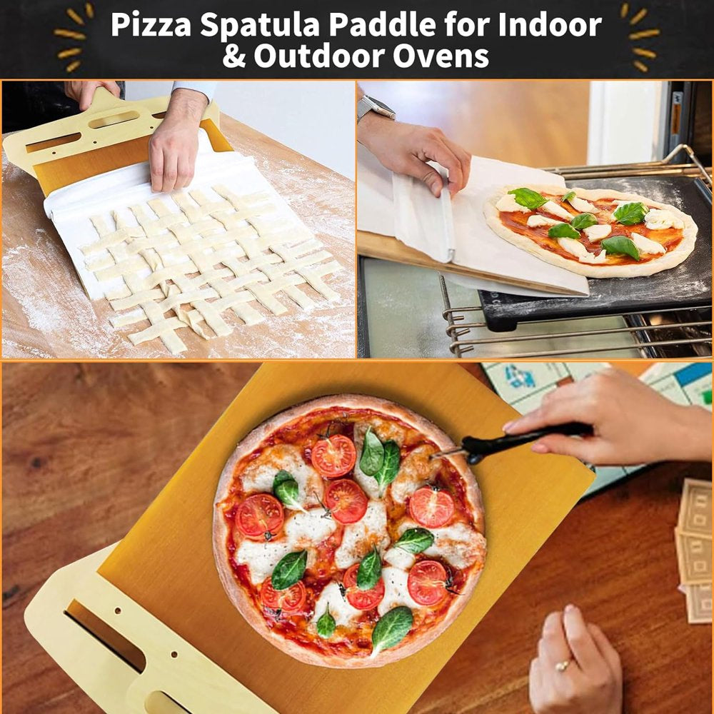 Sliding Pizza Peel,Non-Stick Pizza Peel Shovel ,Pizza Paddle for